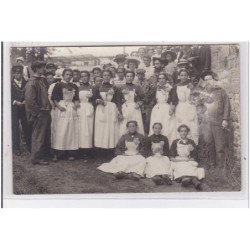 CONCARNEAU : Fête des Filets Bleus -carte photo vers 1910 (photo Charles)-très bon état