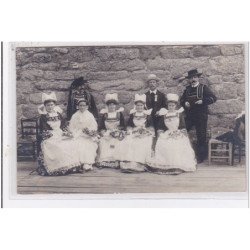 CONCARNEAU : Fête des Filets Bleus - carte photo vers 1910 (photo Charles)-très bon état