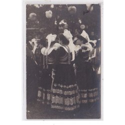 CONCARNEAU : Fête des Filets Bleus - carte photo vers 1910 (photo Charles)-très bon état