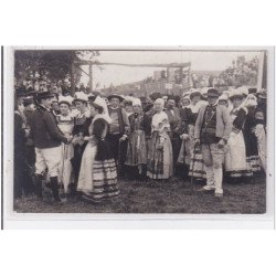 CONCARNEAU : Fête des Filets Bleus - carte photo vers 1910 (photo Charles)-très bon état