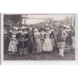 CONCARNEAU : Fête des Filets Bleus - carte photo vers 1910 (photo Charles)-très bon état