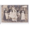 CONCARNEAU : Fête des Filets Bleus - carte photo vers 1910 (photo Charles)-très bon état