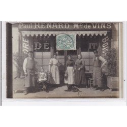 ROUEN : carte photo du caviste et marchand de vins Paul RENARD au 17 rue des Augustins - très bon état