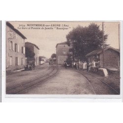 MONTMERLE-sur-SAONE : la gare et pension de famille """"bausejour"""" - tres bon etat