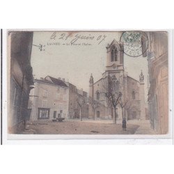 LAGNIEU : la place et l'eglise - etat
