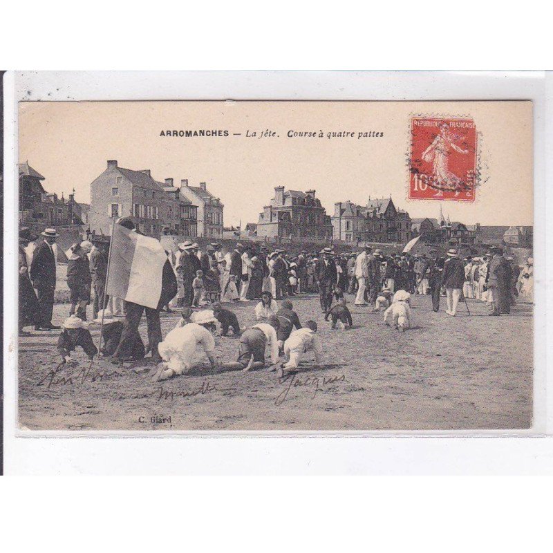 ARROMANCHES: la fête, course à quatre pattes - très bon état
