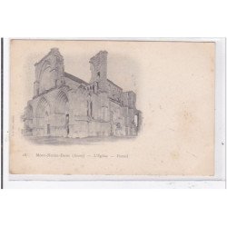 MONT-NOTRE-DAME : l'eglise, portail - tres bon etat