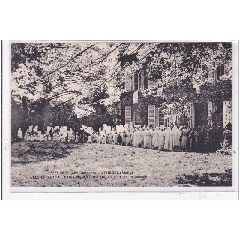 VIVIERES : les enfants de st-vincent-de-paul, soir de procession - tres bon etat