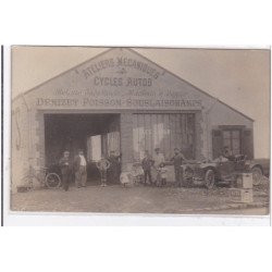TOURY : carte photo du garage pour cycles et automobile Denizet - Poisson - Souslaischamps - très bon état