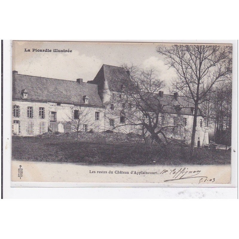 APPLAINCOURT : le restes du chateau d'applaincourt - tres bon etat