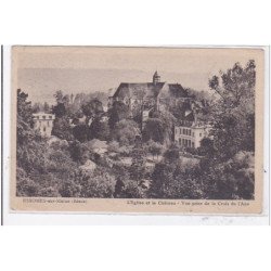 ESSOMES-sur-MARNE : l'eglise et le chateau, vue prise de la croix de l'ane - tres bon etat