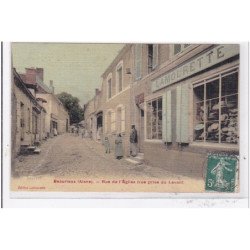 BEAURIEUX : rue de l'eglise (vue prise du lavant) (toillée) - tres bon etat
