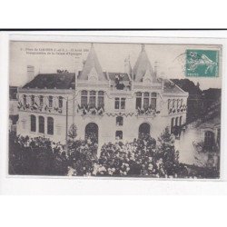 LOCHES : 15 Août 1910, les Fêtes, Inauguration de la Caisse d'Epargne - état