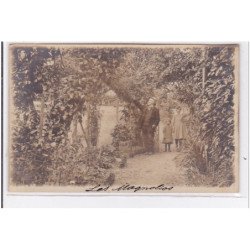 HARDRICOURT MEULAN : lot de 2 cartes photo de la villa """"les Magnolias"""" - très bon état