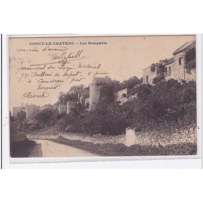 COUCY-le-CHATEAU : les remparts - tres bon etat