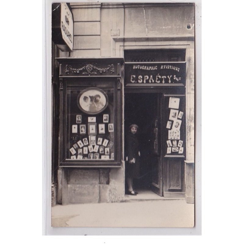 MONTPELLIER : carte photo du magasin du photographe SPAETI - bon état (un petit pli d'angle)