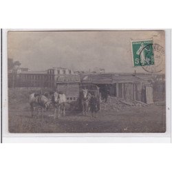 VILLEJUIF : carte photo d'un attelage - très bon état