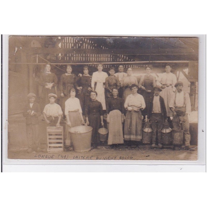 LONGUE : carte photo de la laiterie du vieux bourg - très bon état