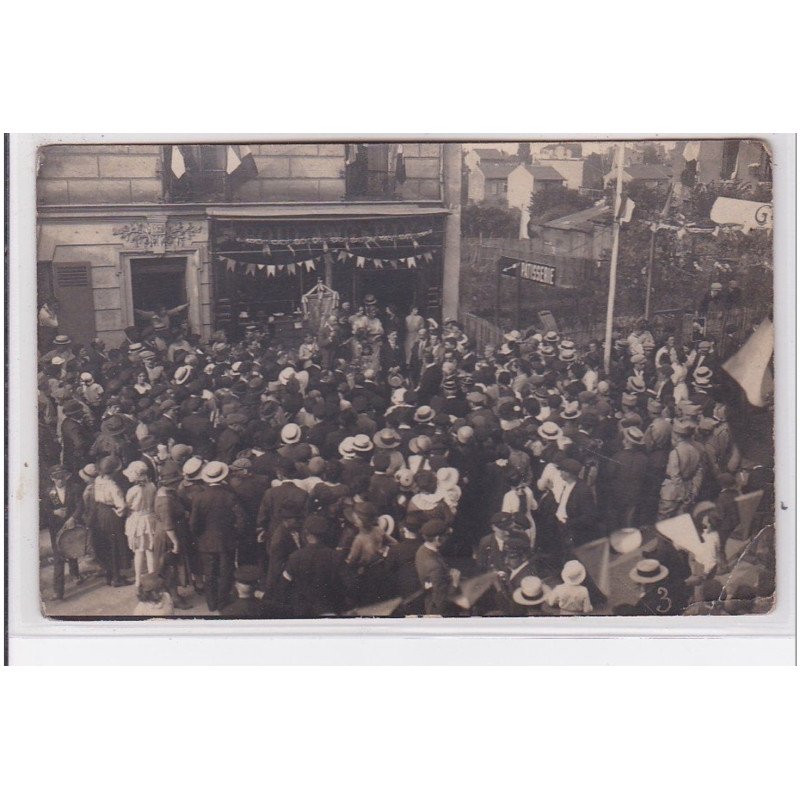 ARGENTEUIL (voir Sartrouville) : carte photo d'une fête """"les enfants du plateau""""- très bon état