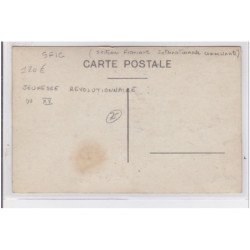 PARIS 15ème : carte photo des jeunesses révolutionnaires communistes SFIC  - très bon état