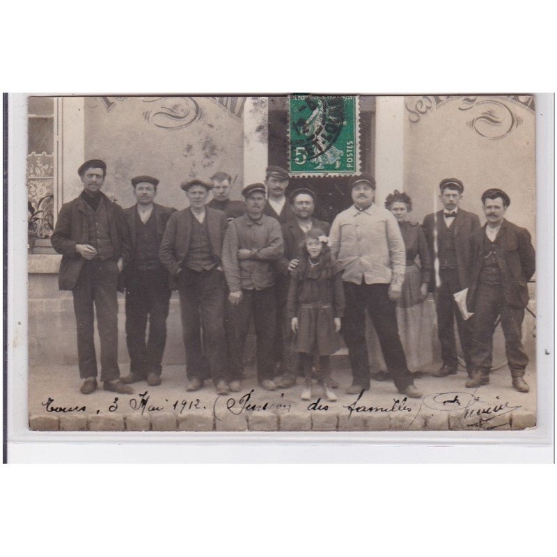 TOURS : carte photo de la pensions des familles en 1912 - très bon état