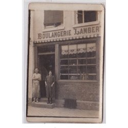 REVIGNY : carte photo de la boulangerie Lambert - bon état (coins arrondis)