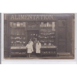 AMIENS : carte photo de l'épicerie Démaret (Alimentation) - très bon état