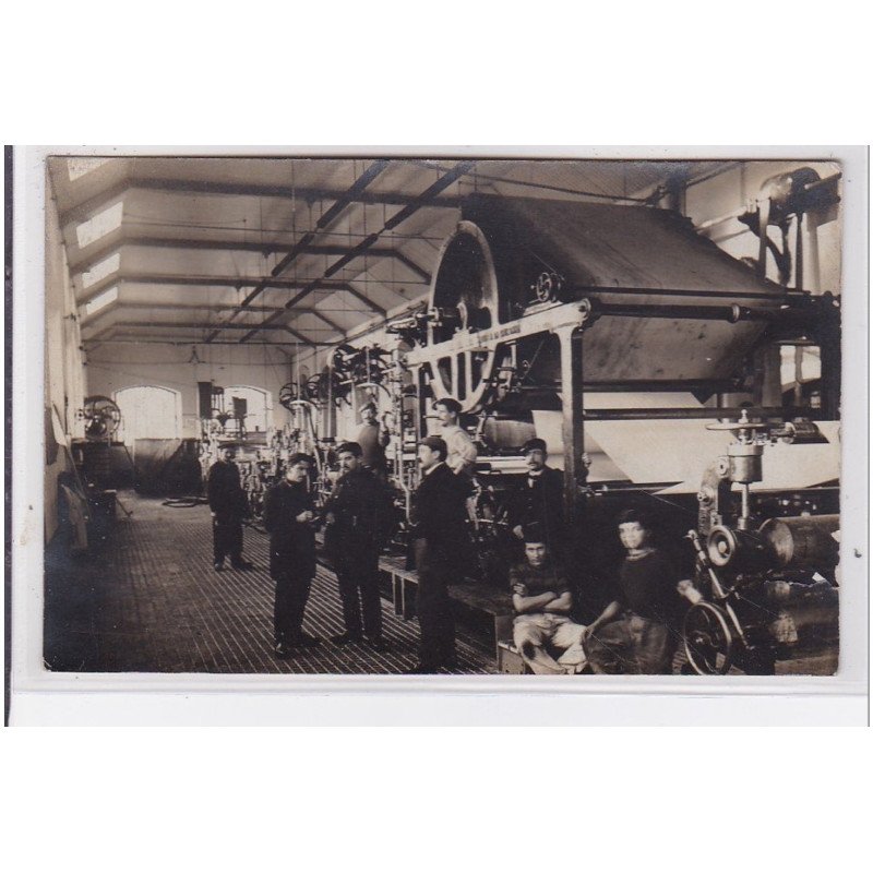 CORBEIL ESSONNES : carte photo de l'imprimerie Crete (rotative) - très bon état