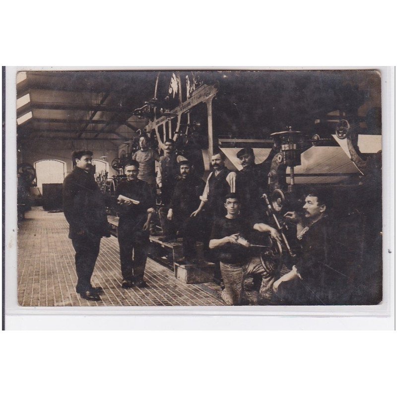 CORBEIL ESSONNES : carte photo de l'imprimerie Crete (rotative) - très bon état