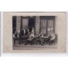 SAINT PRIEST : carte photo d'un café (affiche pour un concours de boules) - très bon état