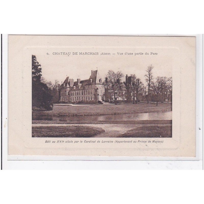 MARCHAIS : chateau de marchais, vue d'une partie du parc - tres bon etat