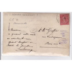 PERSAN BEAUMONT ? : carte photo d'un groupe et d'un phonographe - très bon état