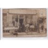 PARIS : carte photo d'un magasin de cardage de matelas (matelassiere) au 34 rue Didot (thème rare) - état