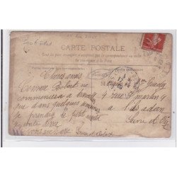 PARIS : carte photo d'un magasin de cardage de matelas (matelassiere) au 34 rue Didot (thème rare) - état