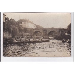 L'ILE ADAM : carte photo - aviron (sport nautique) - état (un coin plié)