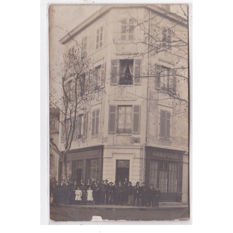 VIENNE : carte photo  de l'épicerie Pradon - bon état (un petit pli d'angle)