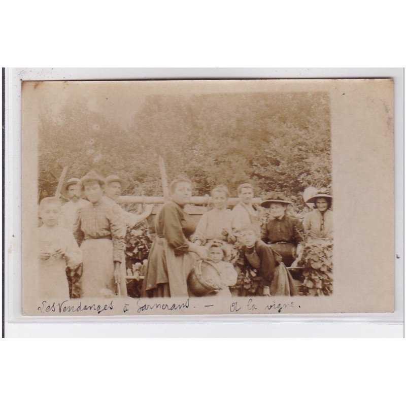 GARNERANS : carte photo des vendanges (vins - vignes) - très bon état