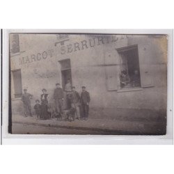 SAINT REMY LES CHEVREUSES : carte photo de la serrurerie MARCOT (magasin - serrurier) - très bon état