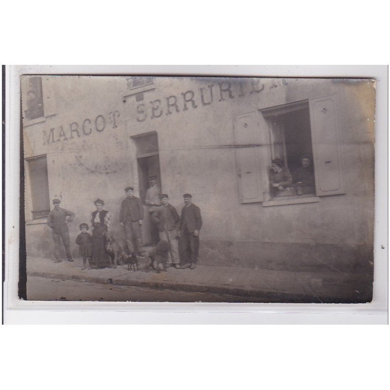 SAINT REMY LES CHEVREUSES : carte photo de la serrurerie MARCOT (magasin - serrurier) - très bon état