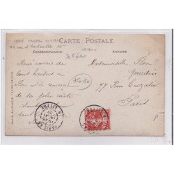 PARIS 10ème : carte photo du café-tabac """"au Grand Vizir"""" au 44 rue d'Hauteville - état (une petite déchirure)