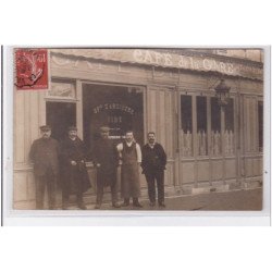 SAINT MAUR DES FOSSES : carte photo du café de la Gare - maison Frabnçois VAISSON - très bon état