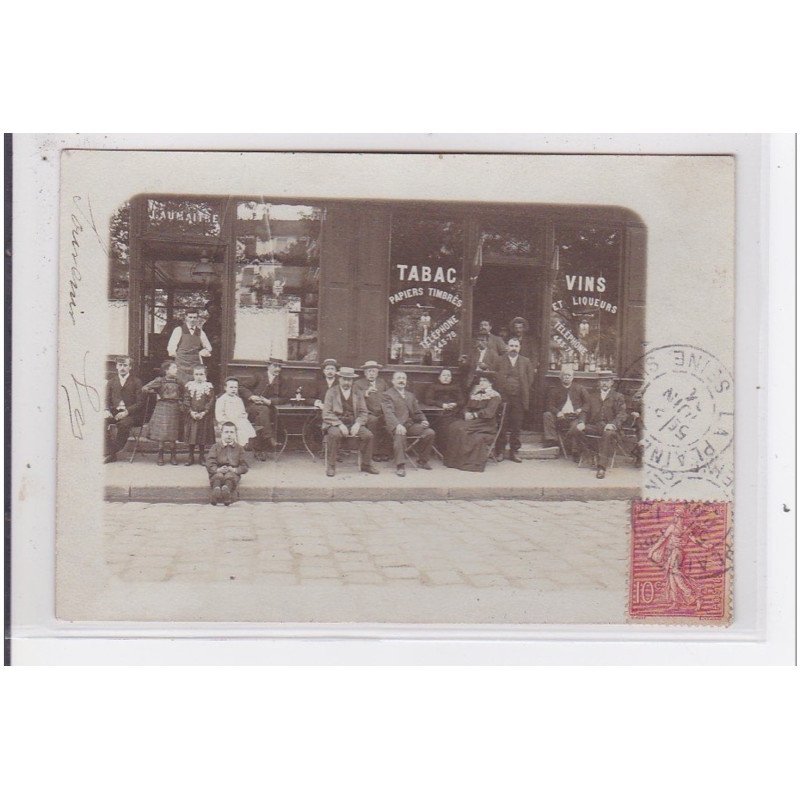 LA PLAINE SAINT DENIS : carte photo du restaurant AUMAITRE au 173 avenue de Paris - état (coupée)