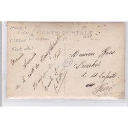 ELBEUF : carte photo de l'épicerie Albert CIVIN sur la route de Bourgtheroulde - état (coins pliés)