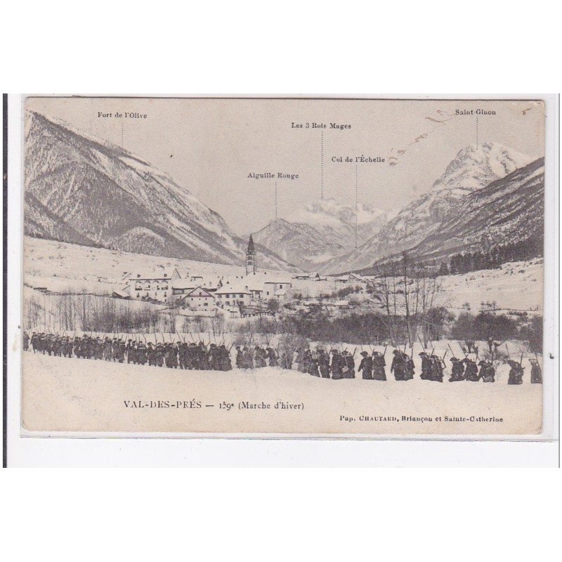 VAL-des-PRES : chasseurs alpins, militaire, 139E (marche d'hiver) - tres bon etat