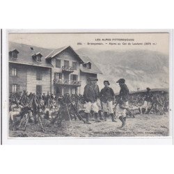 BRIANCON : chasseurs alpins, militaires, alpins au col du lautaret - tres bon etat