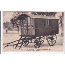 DIJON : carte postale publicitaire pour la carrosserie BRUNO et fils - spécialité de caravane - bon état (un petit pli)