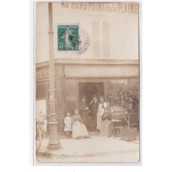 BOULOGNE BILLANCOURT : carte photo du café """"au rond-point de la Plaine - très bon état