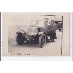 SAINT NECTAIRE : carte photo d'une automobile en 1928 - très bon état