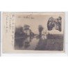 GENLIS : carte photo de la gare inondée (inondation 1910) - très bon état