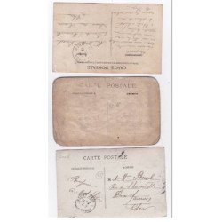 PARIS : lot de 3 cartes photo de la serrurerie LEGER - 2 en très bon état et 1 abimée